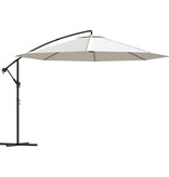 VidaXL Zweefparasol 3,5 m zandwit