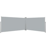 VidaXL Windscherm uittrekbaar 160x600 cm grijs