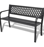 VidaXL Tuinbank 118 cm staal zwart