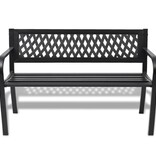 VidaXL Tuinbank 118 cm staal zwart