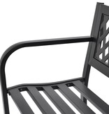 VidaXL Tuinbank 118 cm staal zwart