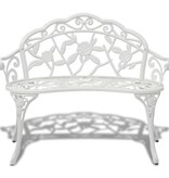 VidaXL Tuinbank 100 cm gietaluminium wit