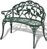 VidaXL Tuinbank 100 cm gietaluminium groen