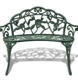 VidaXL Tuinbank 100 cm gietaluminium groen