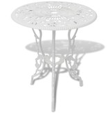 VidaXL 3-delige Bistroset gietaluminium wit