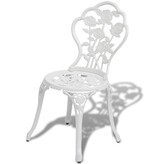 VidaXL 3-delige Bistroset gietaluminium wit