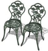 VidaXL 3-delige Bistroset gietaluminium groen