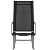 VidaXL Tuinschommelstoelen 2 st staal en textileen zwart