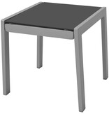 VidaXL Ligbedden met tafel aluminium zwart