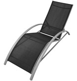 VidaXL Ligbed aluminium zwart