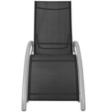 VidaXL Ligbed aluminium zwart