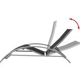 VidaXL Ligbed aluminium zwart