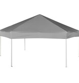 VidaXL Partytent pop-up zeshoekig met 6 zijwanden 3,6x3,1 m grijs