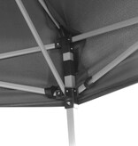 VidaXL Partytent pop-up zeshoekig met 6 zijwanden 3,6x3,1 m grijs