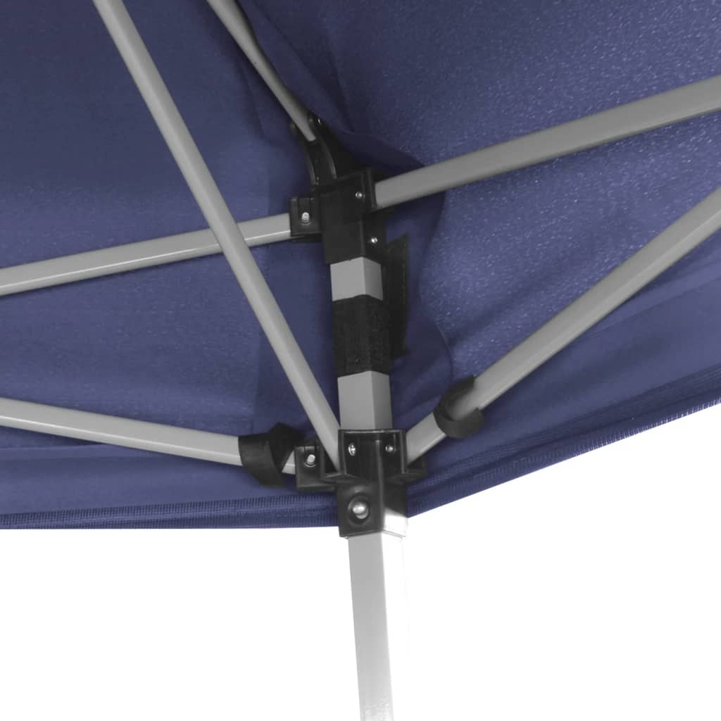 VidaXL Partytent met zijwanden pop-up zeshoekig 3,6x3,1 m donkerblauw