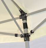 VidaXL Partytent pop-up zeshoekig met 6 zijwanden 3,6x3,1 m crèmewit