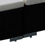 VidaXL 6-delige Loungeset met kussens poly rattan zwart