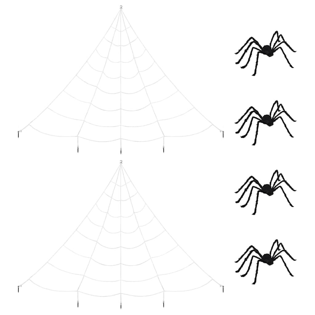 VidaXL home trainer 4 pcs Zwart en wit 150 cm Polyester