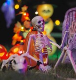 VidaXL Halloween Decoratie Skelet met Hond 2 pcs Wit 155 cm Kunststof