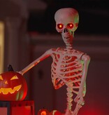 VidaXL Halloween Skelet Verstelbaar Wit 155 x 38.5 cm Kunststof