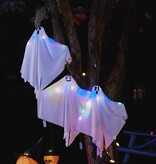 VidaXL Halloween Hangende Spook 3 pcs Wit 52 x 62 cm Polyester