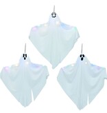 VidaXL Halloween Hangende Spook 3 pcs Wit 52 x 62 cm Polyester