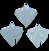 VidaXL Halloween Hangende Spook 3 pcs Wit 52 x 62 cm Polyester