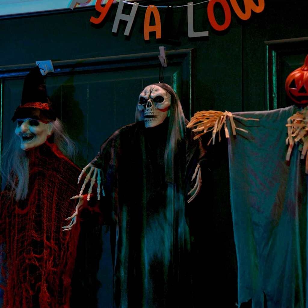 VidaXL Halloween Hangende Spook 3 pcs Zwart 66 x 110 cm Polyester