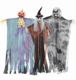 VidaXL Halloween Hangende Spook 3 pcs Multikleur 77 x 98 cm Polyester