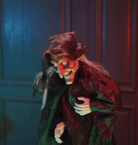 VidaXL Halloween pratende heks with LEDs Paars 125 x 216 cm Polyester