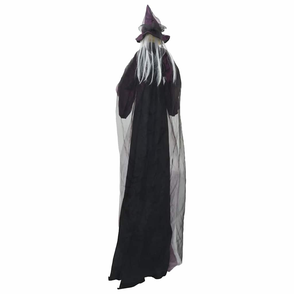 VidaXL Halloween pratende heks with LEDs Paars 125 x 216 cm Polyester