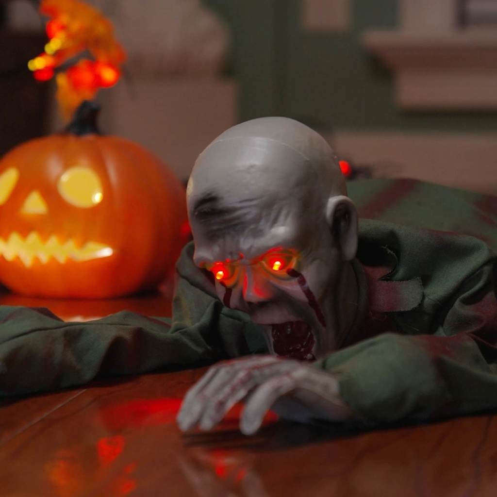 VidaXL Halloween Kruipende Zombie Groen 112 x 25.5 x 21.5 cm Polyester