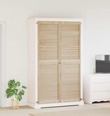 VidaXL Kastdeur 2 pcs Naturel 140.5 x 2.1 x 49.5 cm Massief grenenhout