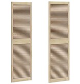 VidaXL Kastdeur 2 pcs Naturel 140.5 x 2.1 x 49.5 cm Massief grenenhout