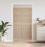 VidaXL Kastdeur 2 pcs Naturel 140.5 x 2.1 x 49.5 cm Massief grenenhout