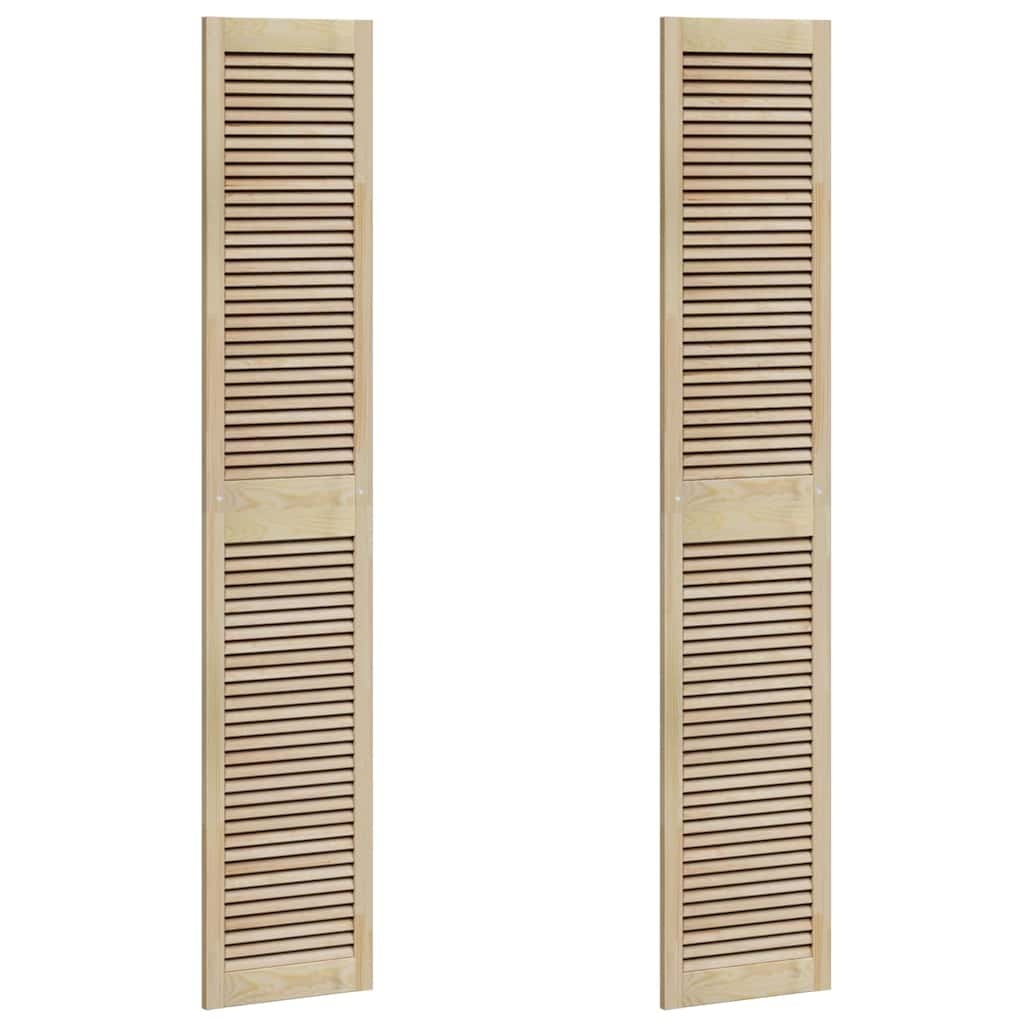 VidaXL Kastdeur 2 pcs Naturel 140.5 x 2.1 x 49.5 cm Massief grenenhout