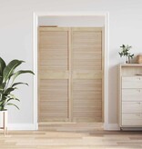 VidaXL Kastdeur 2 pcs Naturel 140.5 x 2.1 x 49.5 cm Massief grenenhout