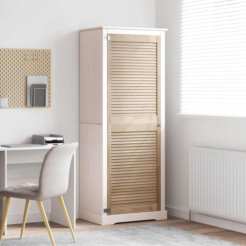 VidaXL Kastdeur Naturel 140.5 x 2.1 x 49.5 cm Massief grenenhout