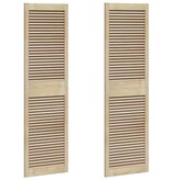 VidaXL Kastdeur 2 pcs Naturel 140.5 x 2.1 x 49.5 cm Massief grenenhout