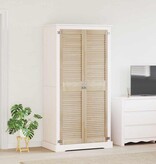 VidaXL Kastdeur 2 pcs Naturel 140.5 x 2.1 x 49.5 cm Massief grenenhout