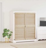 VidaXL Kastdeur 2 pcs Naturel 140.5 x 2.1 x 49.5 cm Massief grenenhout