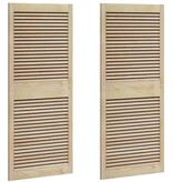 VidaXL Kastdeur 2 pcs Naturel 140.5 x 2.1 x 49.5 cm Massief grenenhout