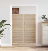 VidaXL Kastdeur 2 pcs Naturel 140.5 x 2.1 x 49.5 cm Massief grenenhout