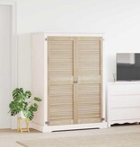 VidaXL Kastdeur 2 pcs Naturel 140.5 x 2.1 x 49.5 cm Massief grenenhout