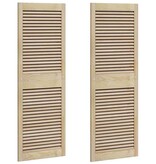 VidaXL Kastdeur 2 pcs Naturel 140.5 x 2.1 x 49.5 cm Massief grenenhout
