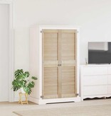 VidaXL Kastdeur 2 pcs Naturel 140.5 x 2.1 x 49.5 cm Massief grenenhout