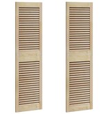VidaXL Kastdeur 2 pcs Naturel 140.5 x 2.1 x 49.5 cm Massief grenenhout