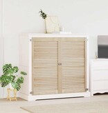 VidaXL Kastdeur 2 pcs Naturel 140.5 x 2.1 x 49.5 cm Massief grenenhout