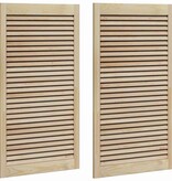 VidaXL Kastdeur 2 pcs Naturel 140.5 x 2.1 x 49.5 cm Massief grenenhout