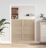 VidaXL Kastdeur 2 pcs Naturel 140.5 x 2.1 x 49.5 cm Massief grenenhout
